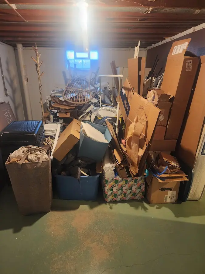 Roll-off dumpster container at job site for 20 Yard Dumpster Rental in Canton